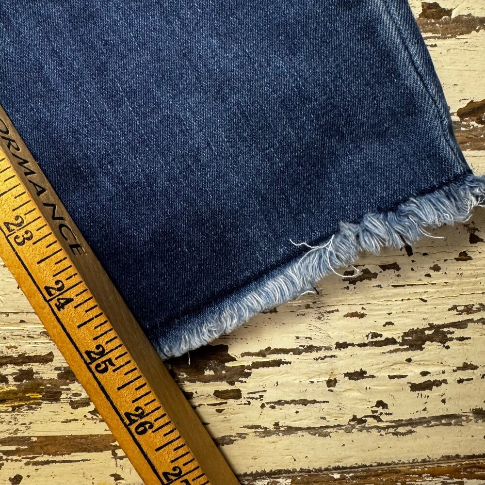 Democracy Ab Technology Jeans Women's Size 6 Mid-Rise Slim Straight Raw Hem - Picture 6 of 10